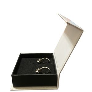 Cate & chole 18k white gold Swarovski crystal earrings